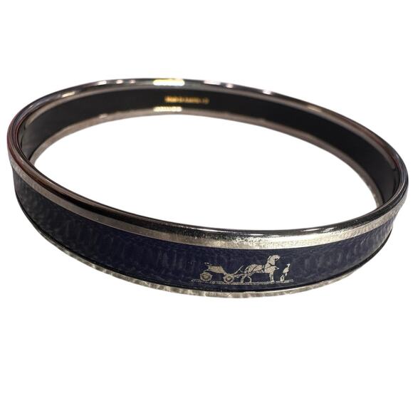 106. Hermes Caleche Blue Bangle - Picture 14 of 16